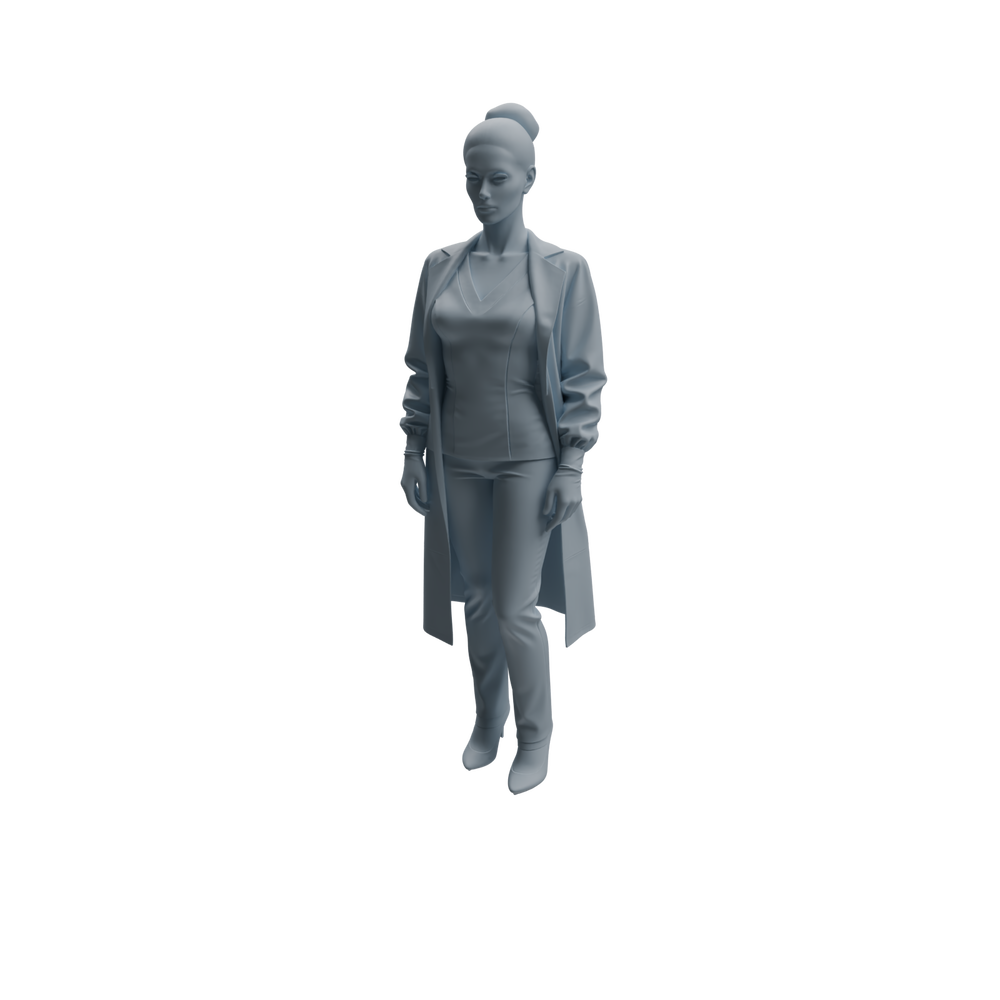 Detail view of MRY-SFW LYTR999 Professional Female Doctor Character Modern Model 4 pcs Model