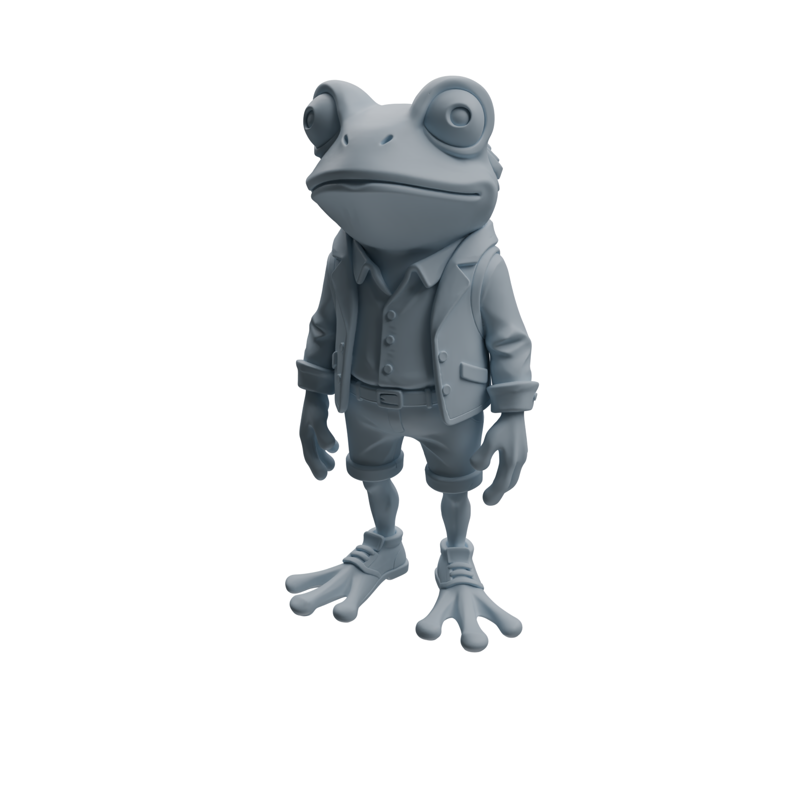 Detail view of MRY-SFW LYTR1052 Cartoon Frog Animal Modern Model 4 pcs Model