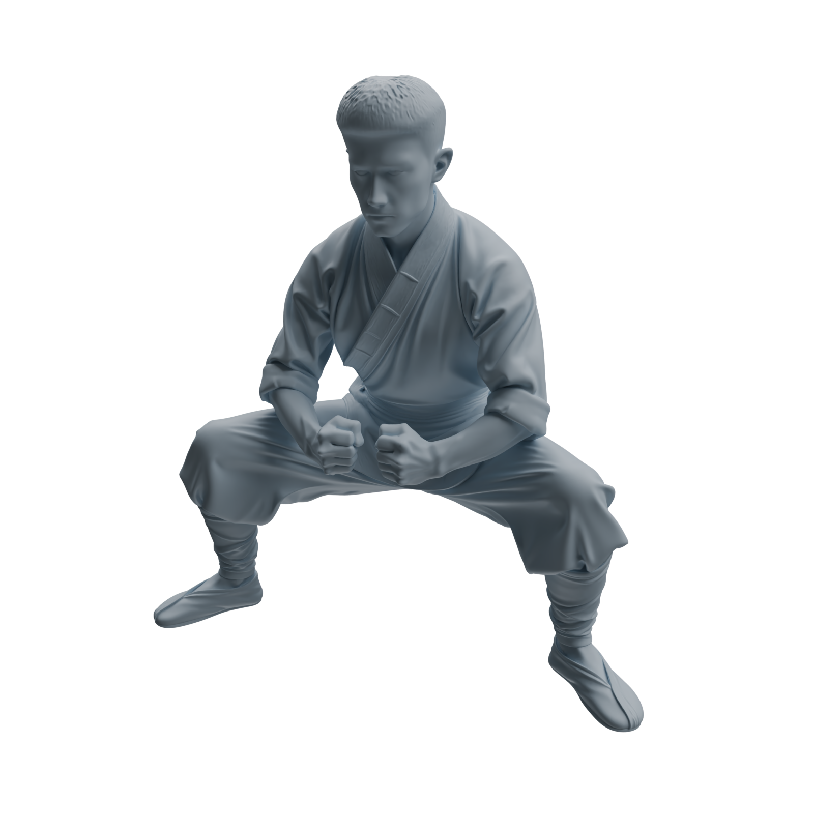 Detail view of MRY-SFW LYTR1077 Multi-pose Martial Monk Character Modern Model 4 pcs Model