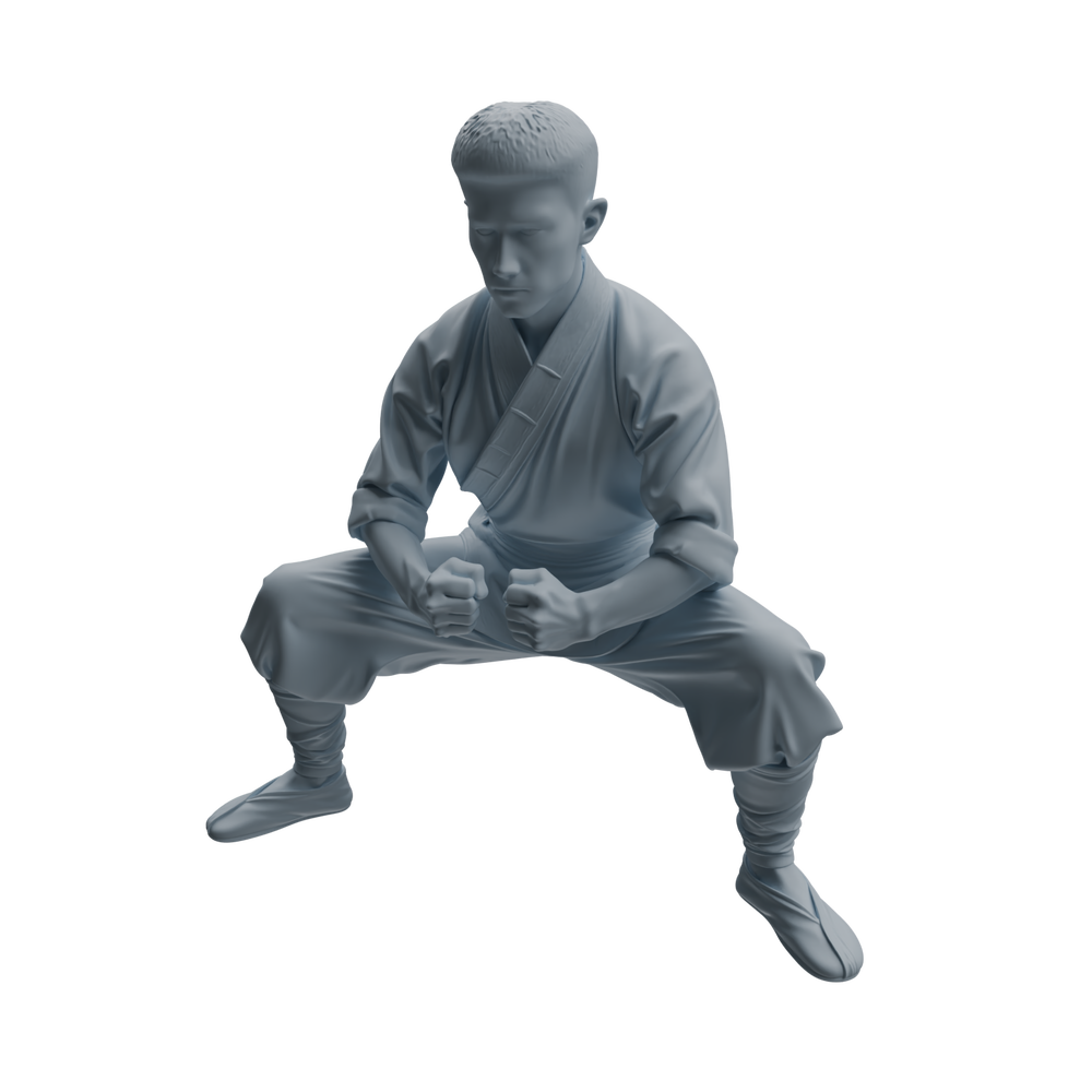 Detail view of MRY-SFW LYTR1077 Multi-pose Martial Monk Character Modern Model 4 pcs Model
