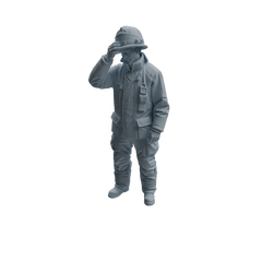Detail view of MRY-SFW LYTR1062 Firefighter Occupation Pose Character Modern Model 4 pcs Model