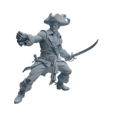 Detail view of MRY-SFW LYTR1097 Combat Pose Pirate Character Modern Model 4 pcs Model