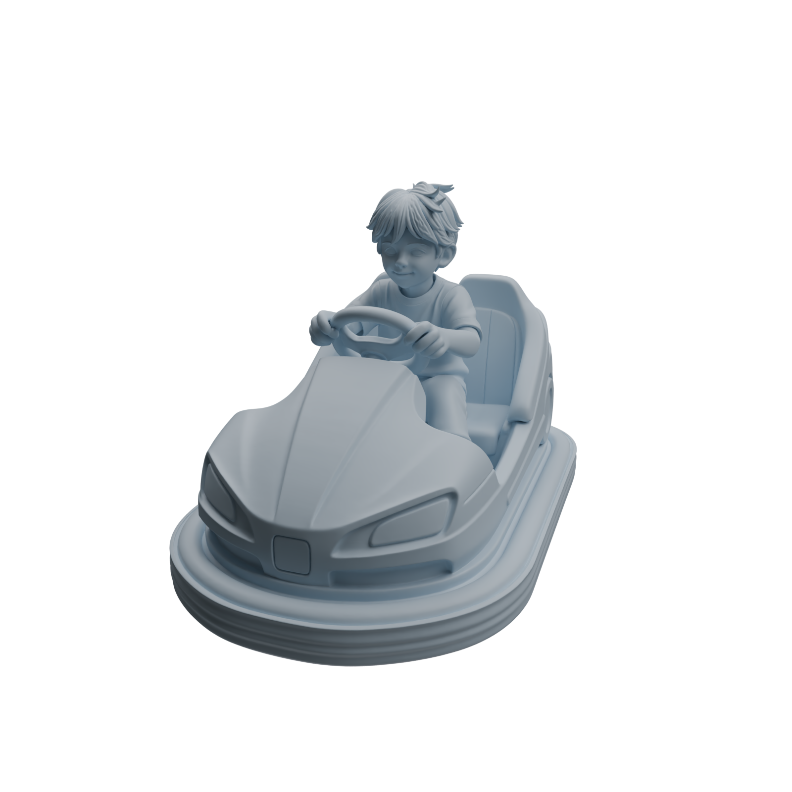 Detail view of MRY-SFW LYTR1044 Amusement Park Bumper Car Kids Character Modern Model 4 pcs Model