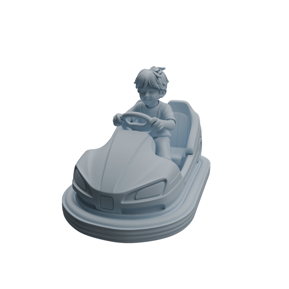 Detail view of MRY-SFW LYTR1044 Amusement Park Bumper Car Kids Character Modern Model 4 pcs Model