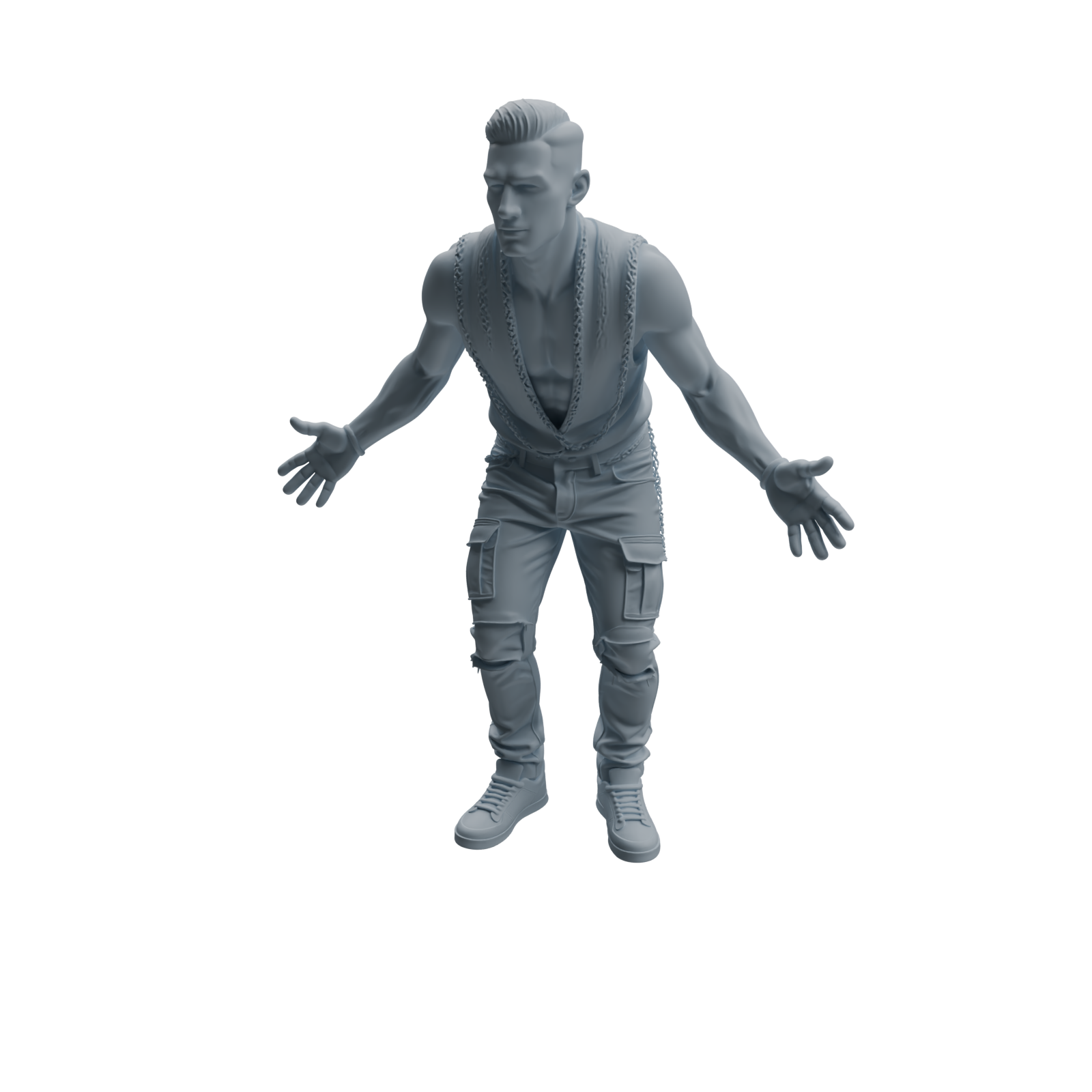 Detail view of MRY-SFW LYTR928 Nightclub Party Man Character Modern Model 4 pcs Model