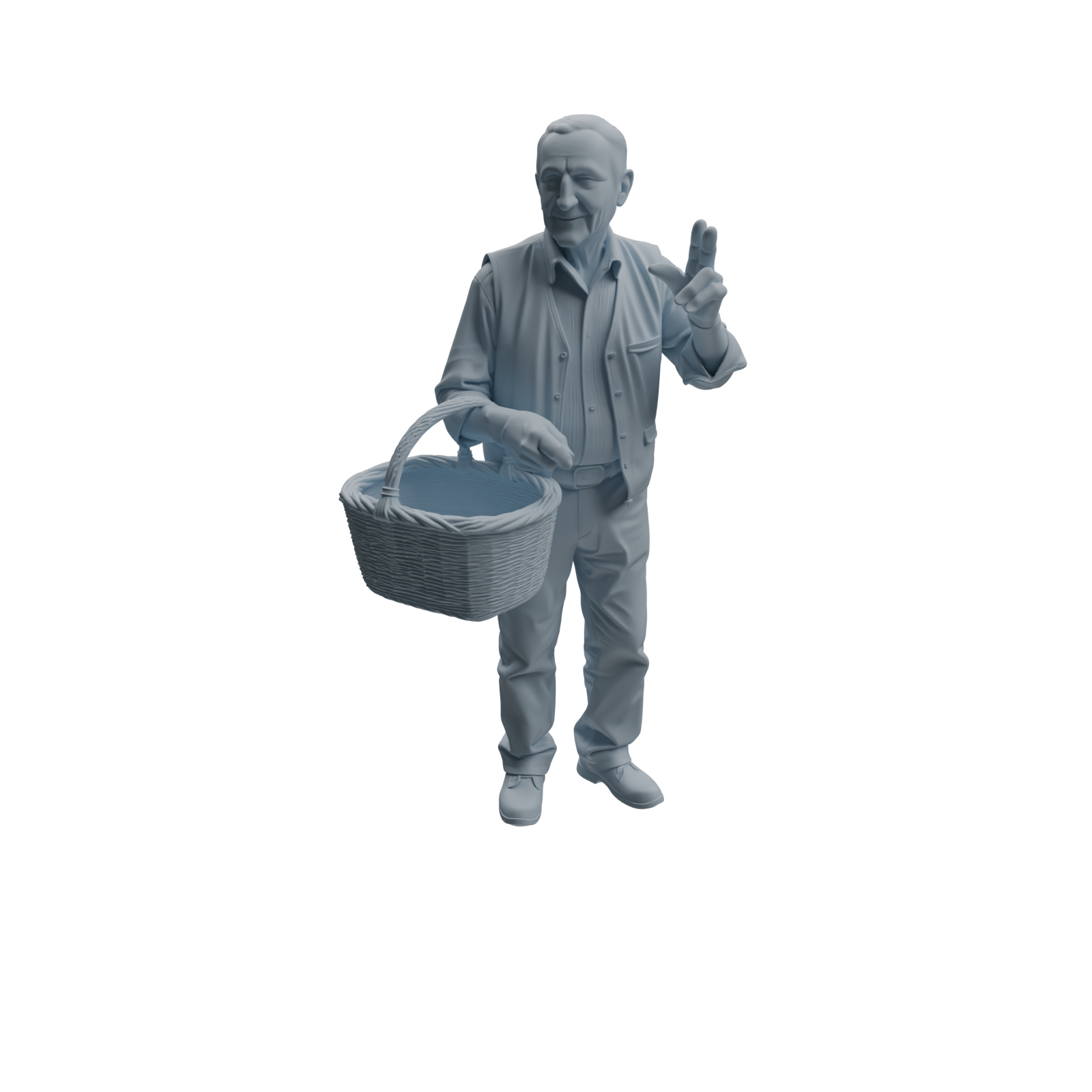 Detail view of MRY-SFW LYTR995 Market Elderly Shopper Character Modern Model 4 pcs Model