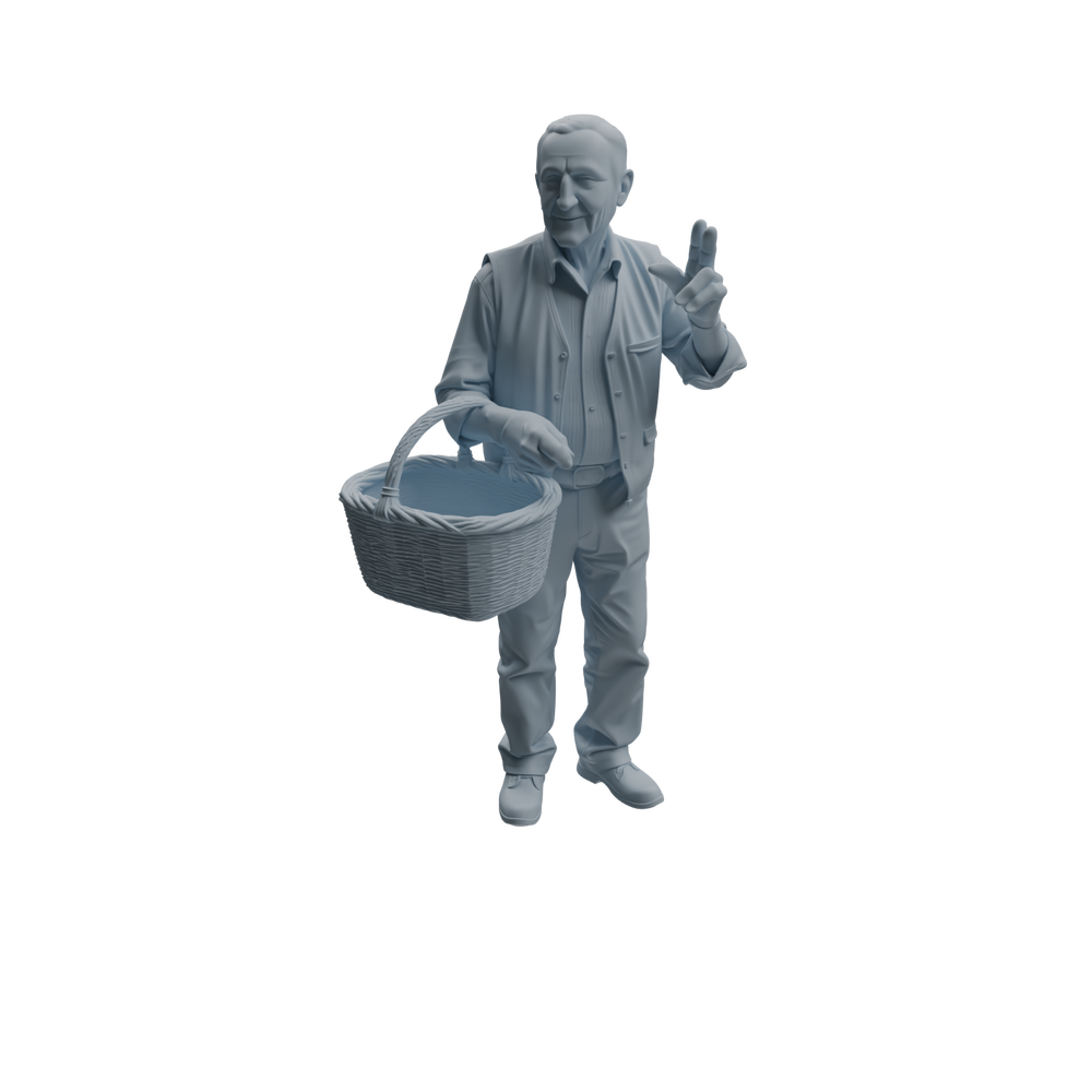 Detail view of MRY-SFW LYTR995 Market Elderly Shopper Character Modern Model 4 pcs Model