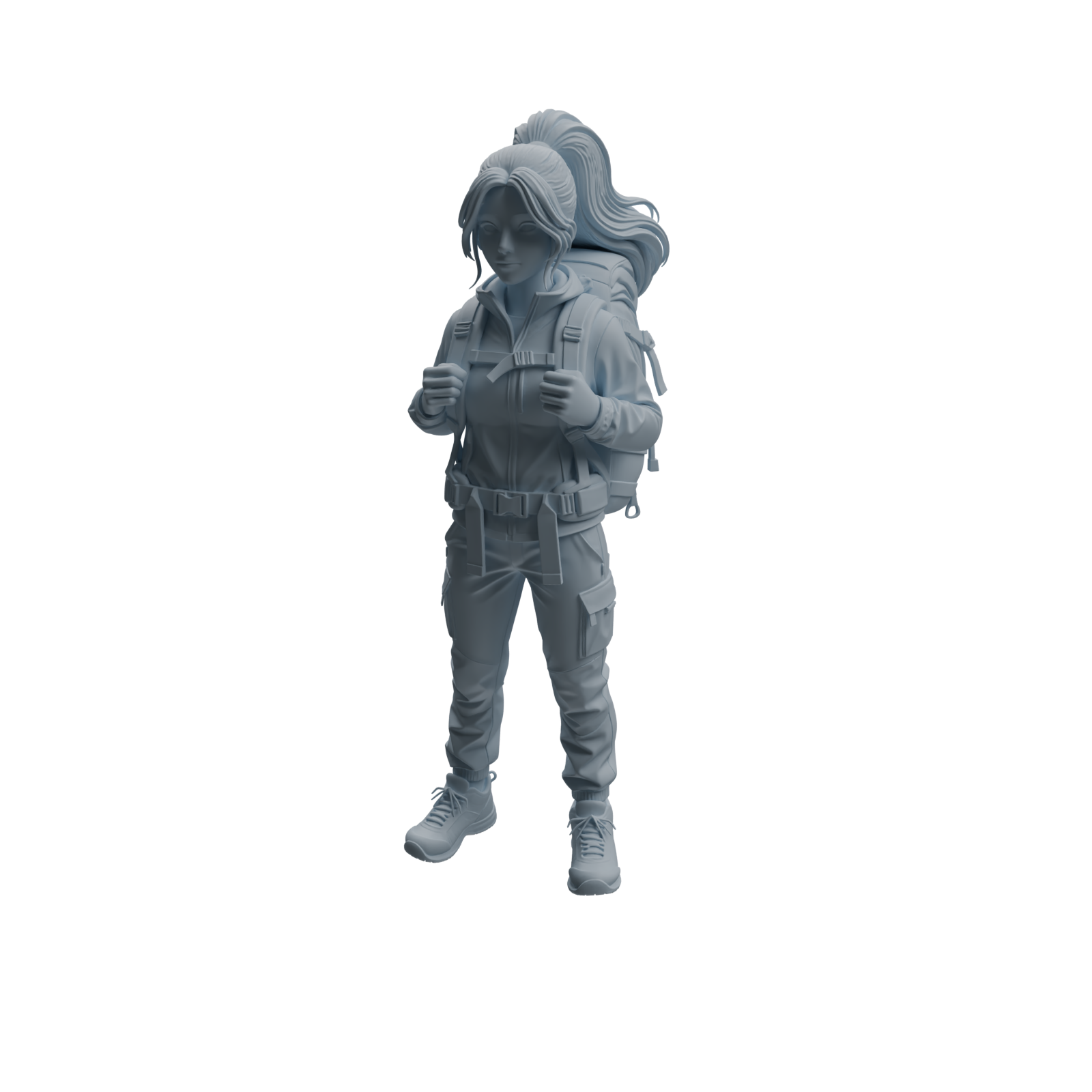 MRY-SFW LYTR1029 Outdoor Hiking Camping Female Character Modern Model 3 pcs 3D Printed Resin Model Kit by SSMODEL