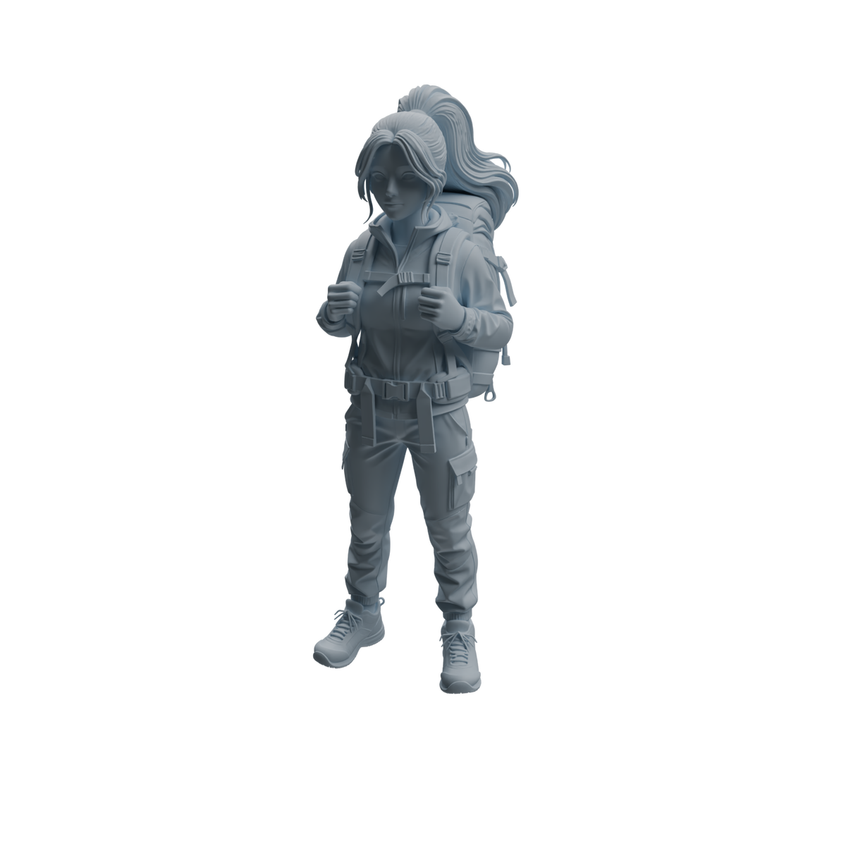 MRY-SFW LYTR1029 Outdoor Hiking Camping Female Character Modern Model 3 pcs 3D Printed Resin Model Kit by SSMODEL