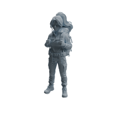 MRY-SFW LYTR1029 Outdoor Hiking Camping Female Character Modern Model 3 pcs 3D Printed Resin Model Kit by SSMODEL