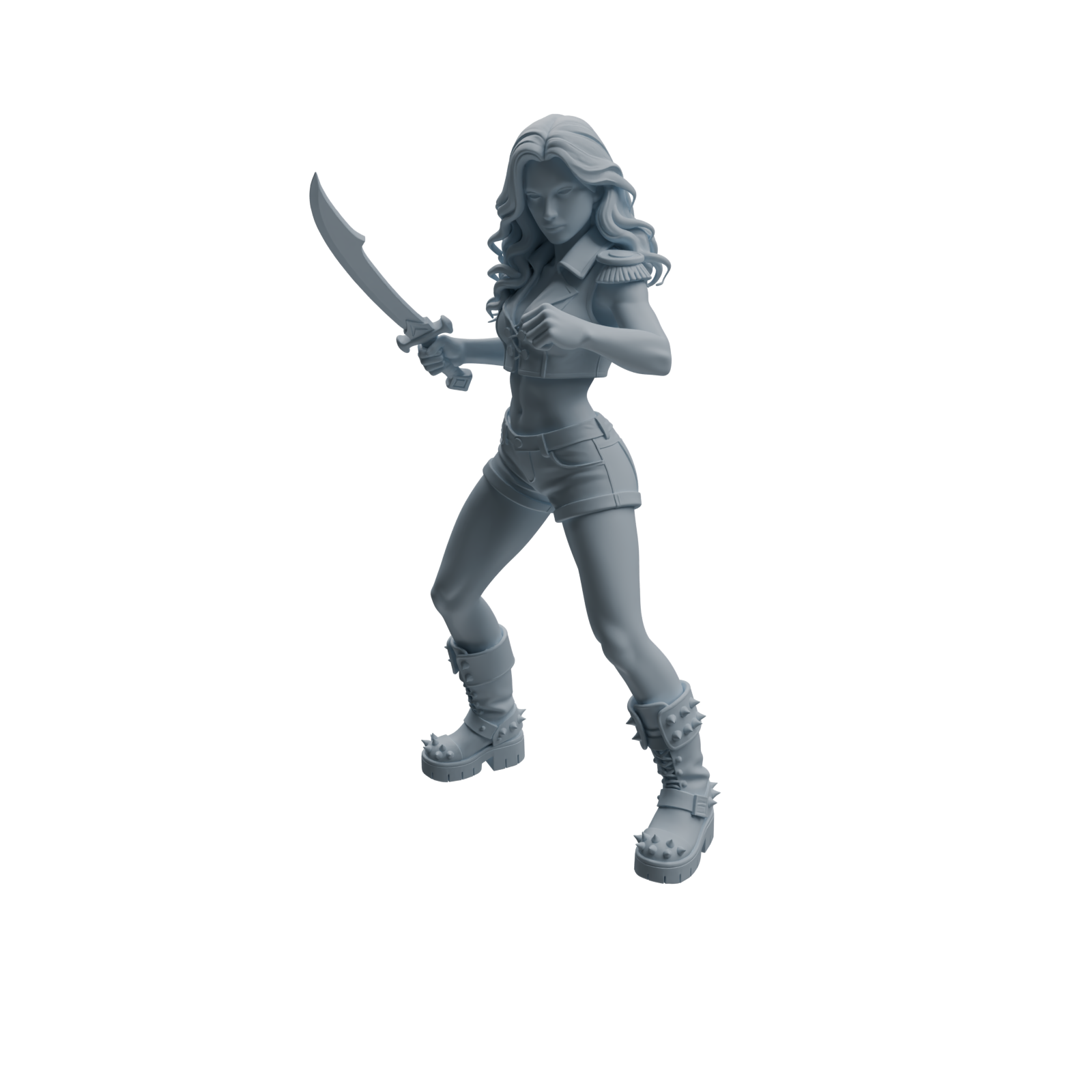 Detail view of MRY-SFW LYTR1094 Modern Female Pirate Character Modern Model 4 pcs Model