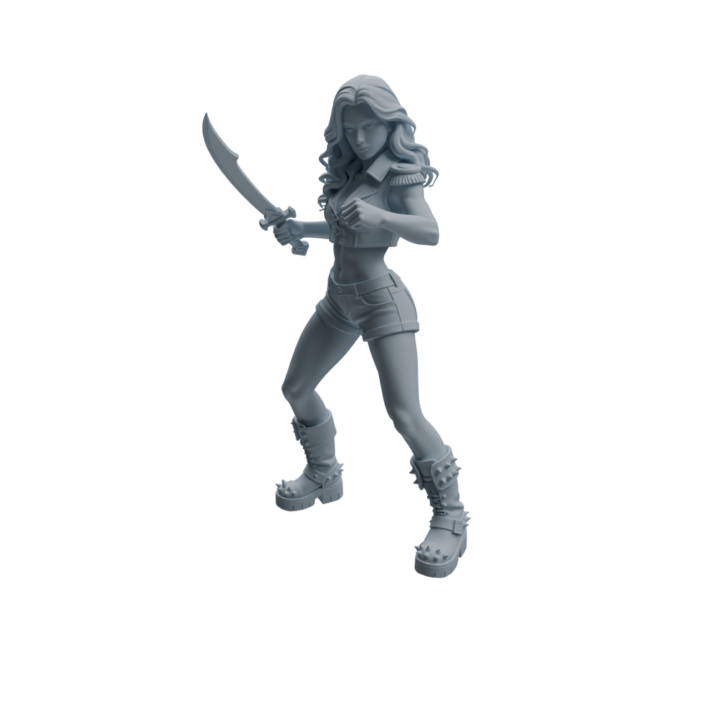 Detail view of MRY-SFW LYTR1094 Modern Female Pirate Character Modern Model 4 pcs Model