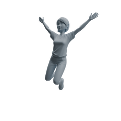 Detail view of MRY-SFW LYTR1059 Jumping & Waving Character Modern Model 3 pcs Model