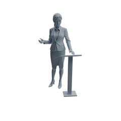 Detail view of MRY-SFW LYTR961 Podium Teaching Teacher Character Modern Model 4 pcs Model
