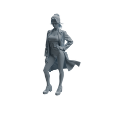 Detail view of MRY-SFW LYTR1001 Stylish Female Doctor Character Modern Model 3 pcs Model
