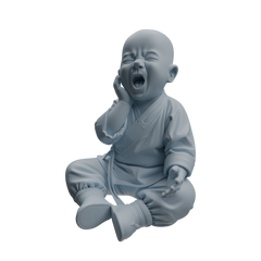 Detail view of MRY-SFW LYTR1071 Little Monk with Expressions and Actions Character Modern Model 3 pcs Model