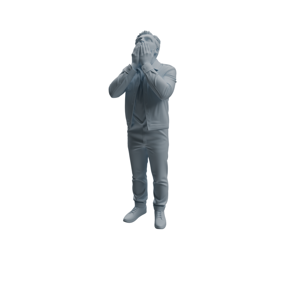 Detail view of MRY-SFW LYTR1040 Dynamic Interactive Male Character Modern Model 4 pcs Model
