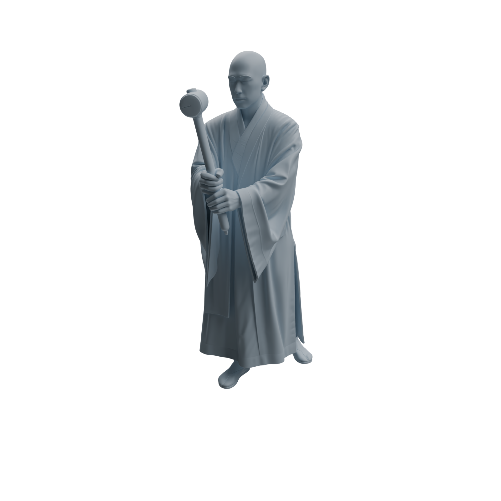 Detail view of MRY-SFW LYTR1085 Martial Monk with Ritual Tools Character Modern Model 4 pcs Model