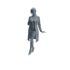 Detail view of MRY-SFW LYTR1007 Female Doctor with Stethoscope Character Modern Model 3 pcs Model