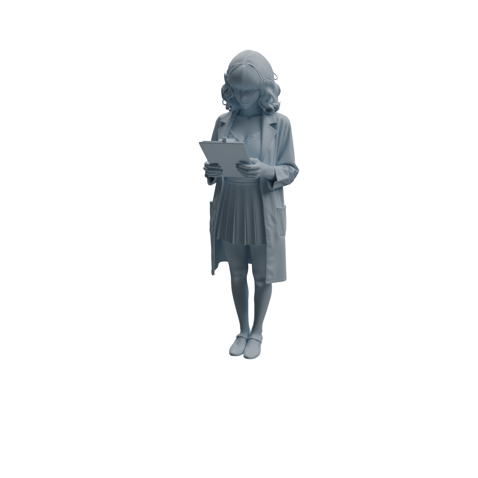 Detail view of MRY-SFW LYTR1004 Female Medical Staff in Uniform Character Modern Model 4 pcs Model