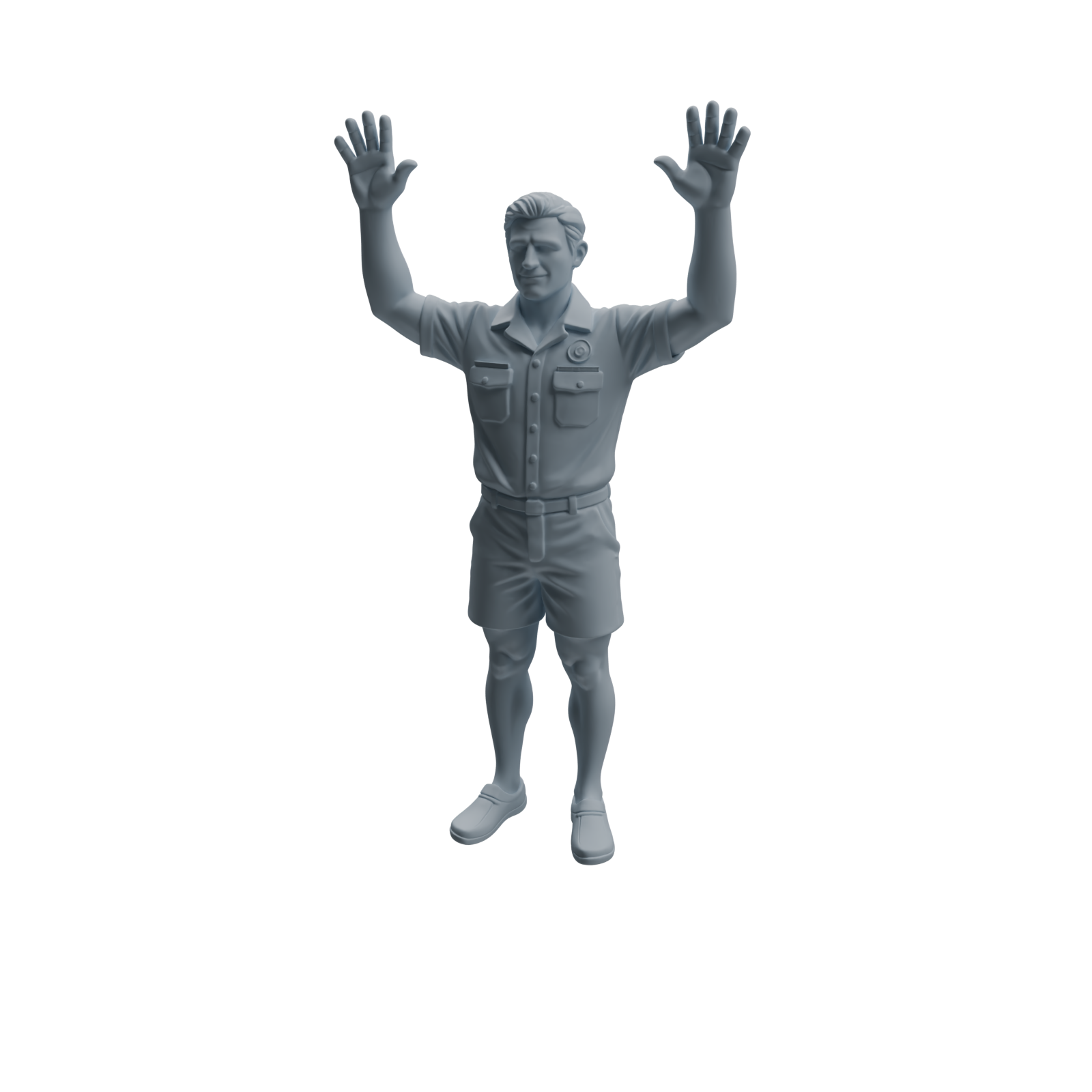 Detail view of MRY-SFW LYTR1010 Male Lifeguard in Different Poses Character Modern Model 3 pcs Model