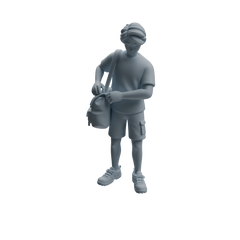 Detail view of MRY-SFW LYTR1021 Male Camping Activity Character Modern Model 4 pcs Model