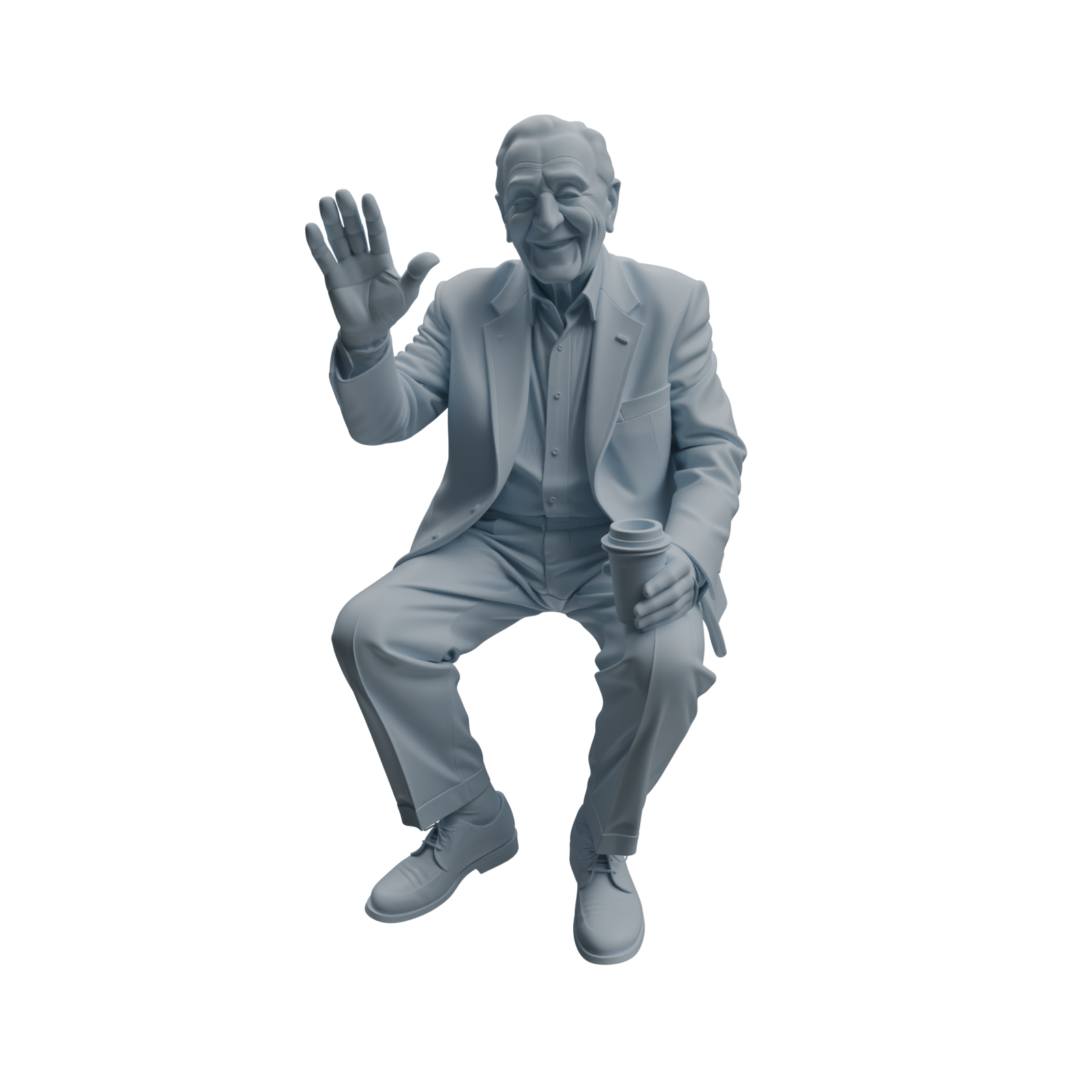 Detail view of MRY-SFW LYTR1035 Interactive Elderly Character Modern Model 4 pcs Model