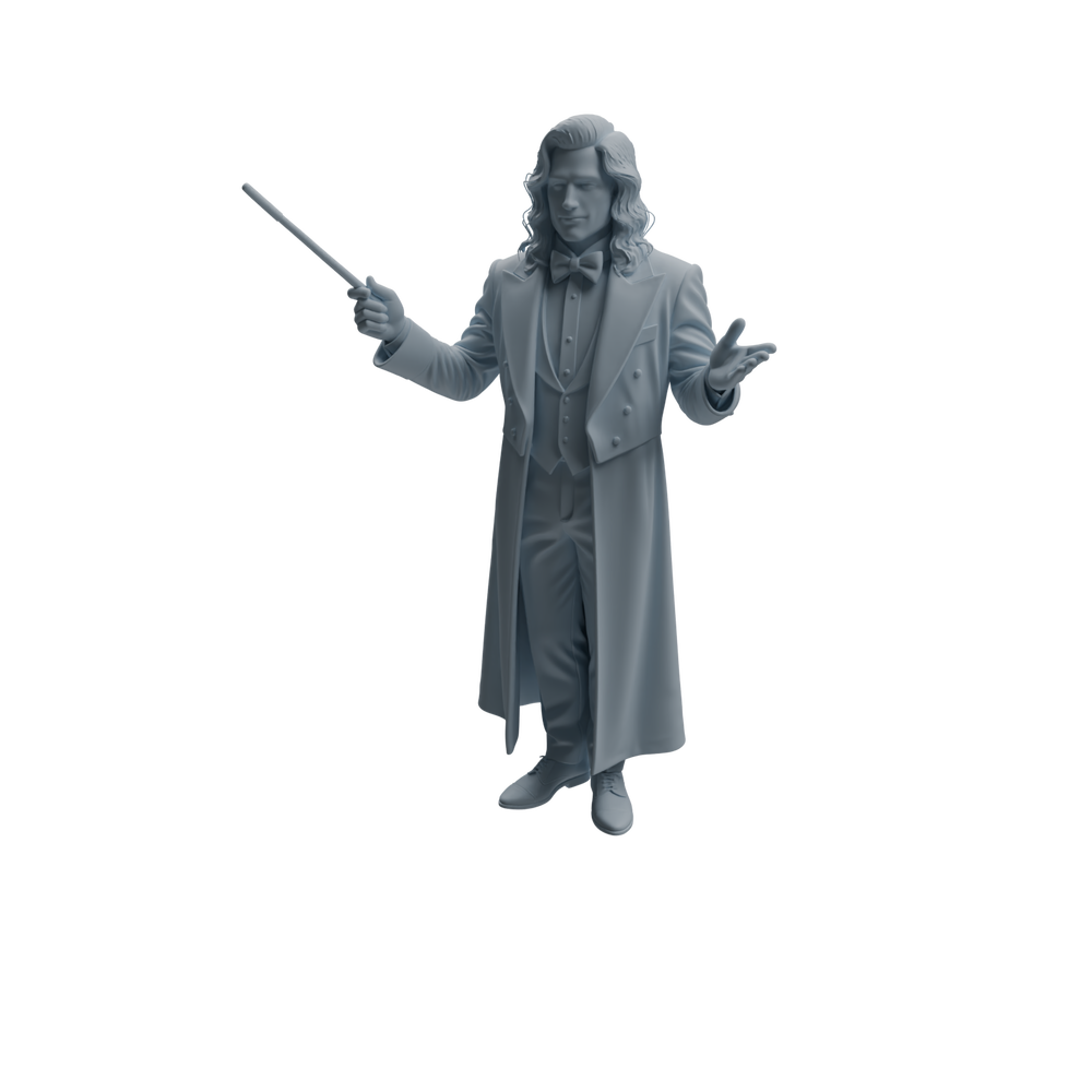 Detail view of MRY-SFW LYTR1050 Magician Performance Pose Character Modern Model 3 pcs Model