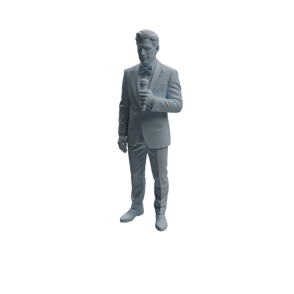 Detail view of MRY-SFW LYTR945 Banquet Host Man Character Modern Model 4 pcs Model