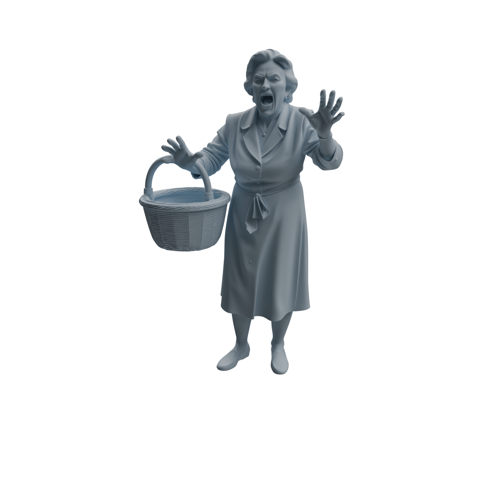 Detail view of MRY-SFW LYTR994 Elderly with Basket Character Modern Model 4 pcs Model
