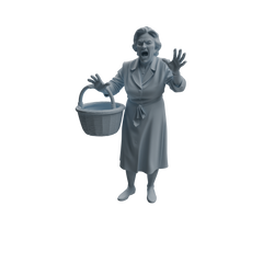 Detail view of MRY-SFW LYTR994 Elderly with Basket Character Modern Model 4 pcs Model