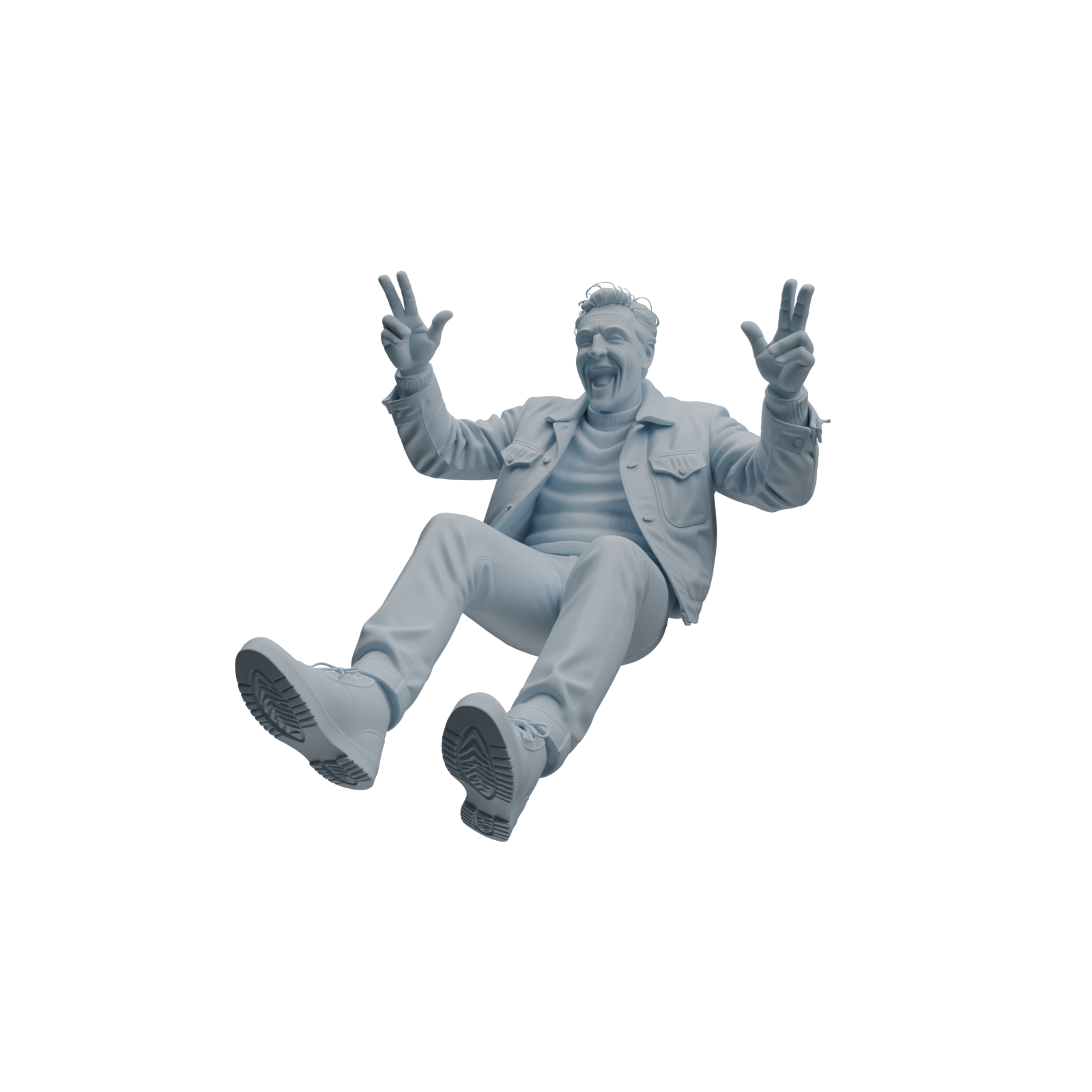 Detail view of MRY-SFW LYTR1033 Joyful Interactive Male Character Modern Model 3 pcs Model