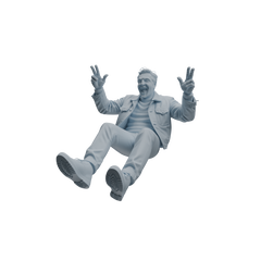 Detail view of MRY-SFW LYTR1033 Joyful Interactive Male Character Modern Model 3 pcs Model
