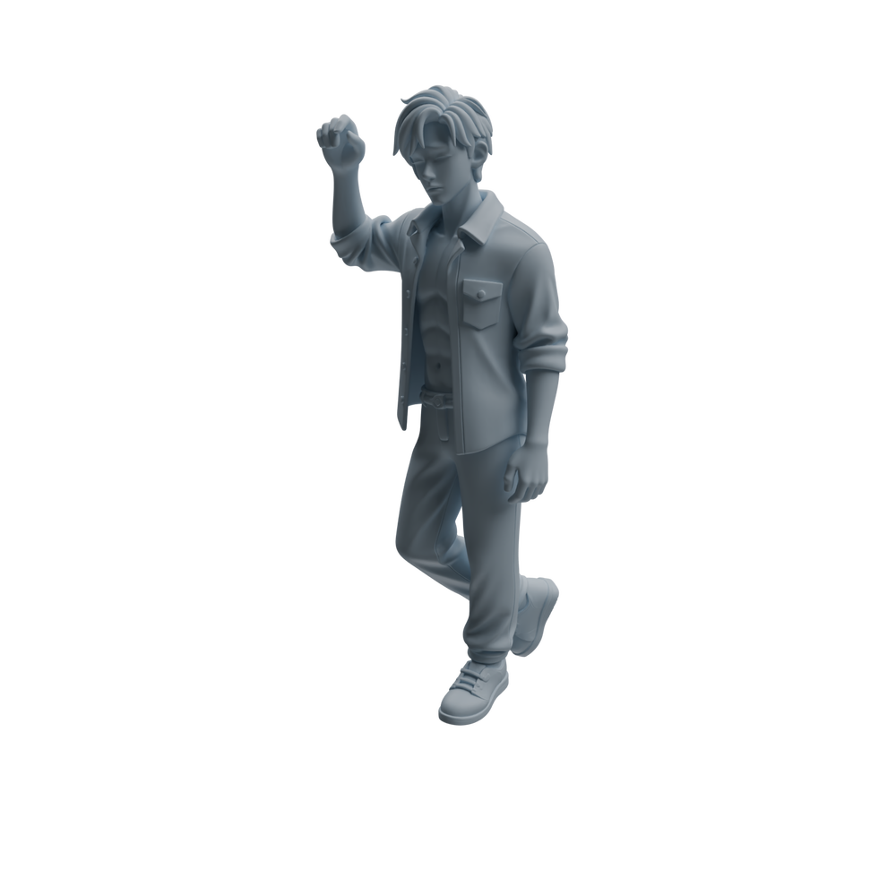 Detail view of MRY-SFW LYTR938 Frustrated Man Character Modern Model 3 pcs Model