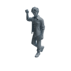 Detail view of MRY-SFW LYTR938 Frustrated Man Character Modern Model 3 pcs Model