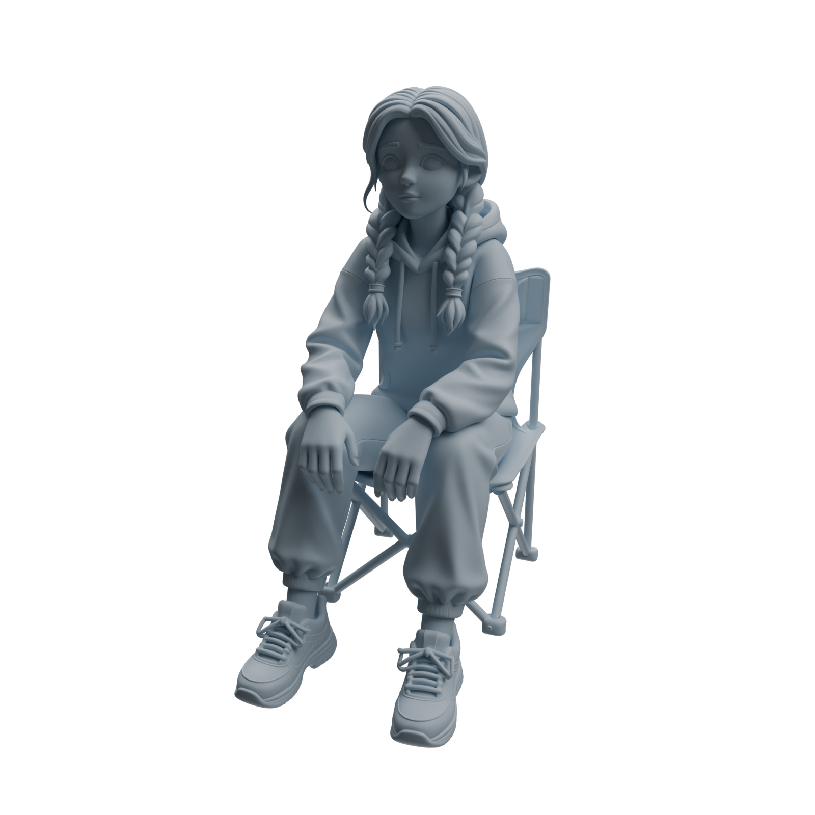 Detail view of MRY-SFW LYTR1018 Camping and Hiking Female Character Modern Model 4 pcs Model