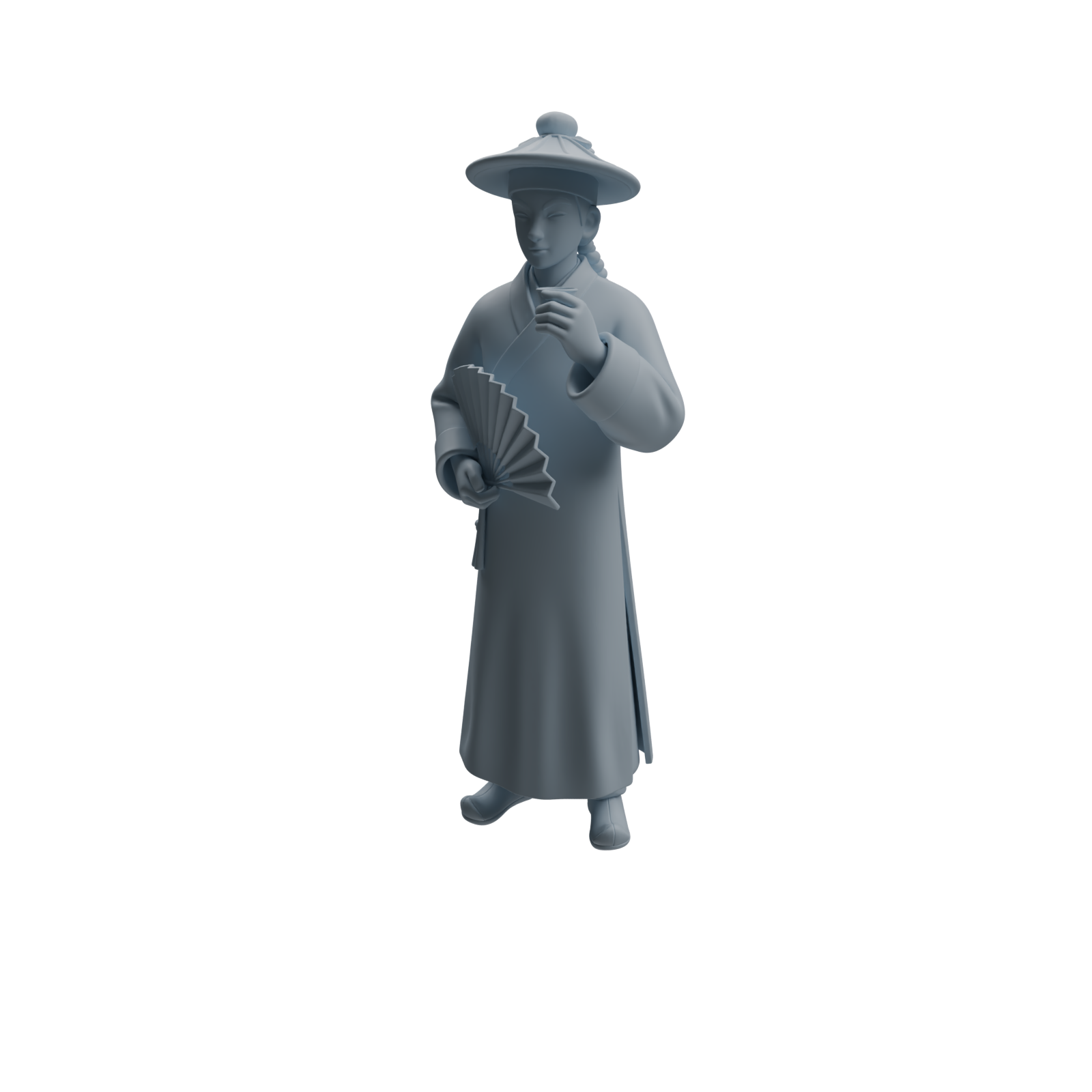 Detail view of MRY-SFW LYTR982 Ancient Lady Tea Ceremony Character Modern Model 3 pcs Model