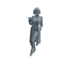Detail view of MRY-SFW LYTR1003 Female Doctor with Medical Folder Character Modern Model 4 pcs Model