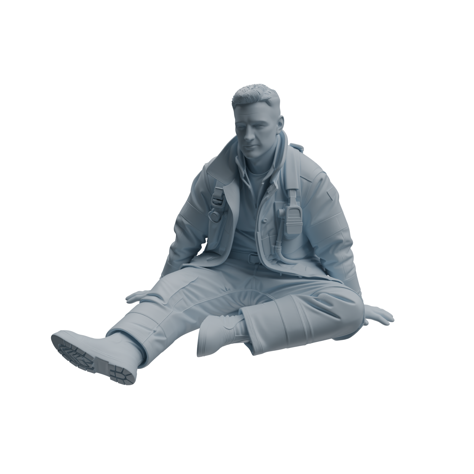 Detail view of MRY-SFW LYTR1061 Firefighter Character Modern Model 4 pcs Model