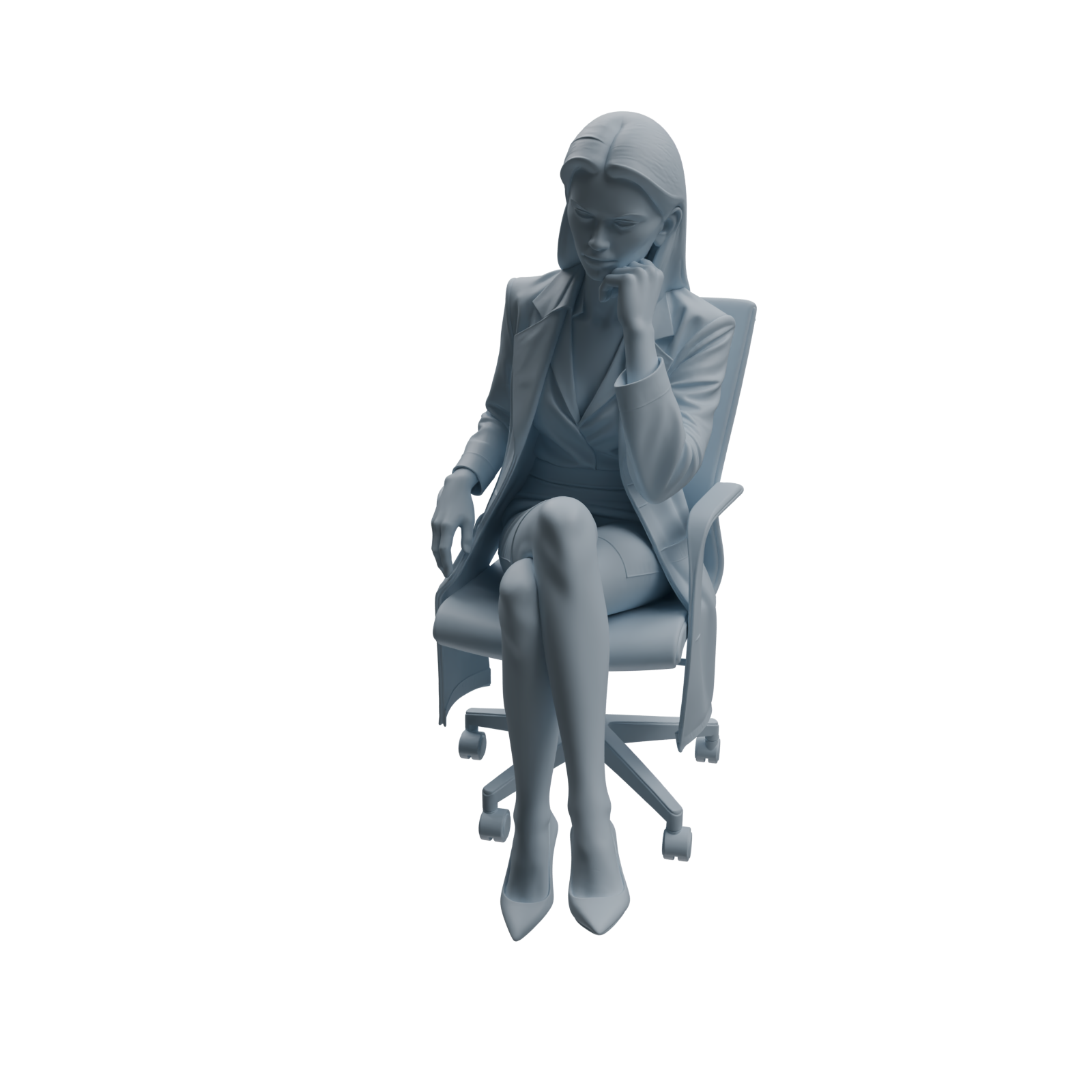 Detail view of MRY-SFW LYTR1002 Female Doctor with Medical Records Character Modern Model 4 pcs Model