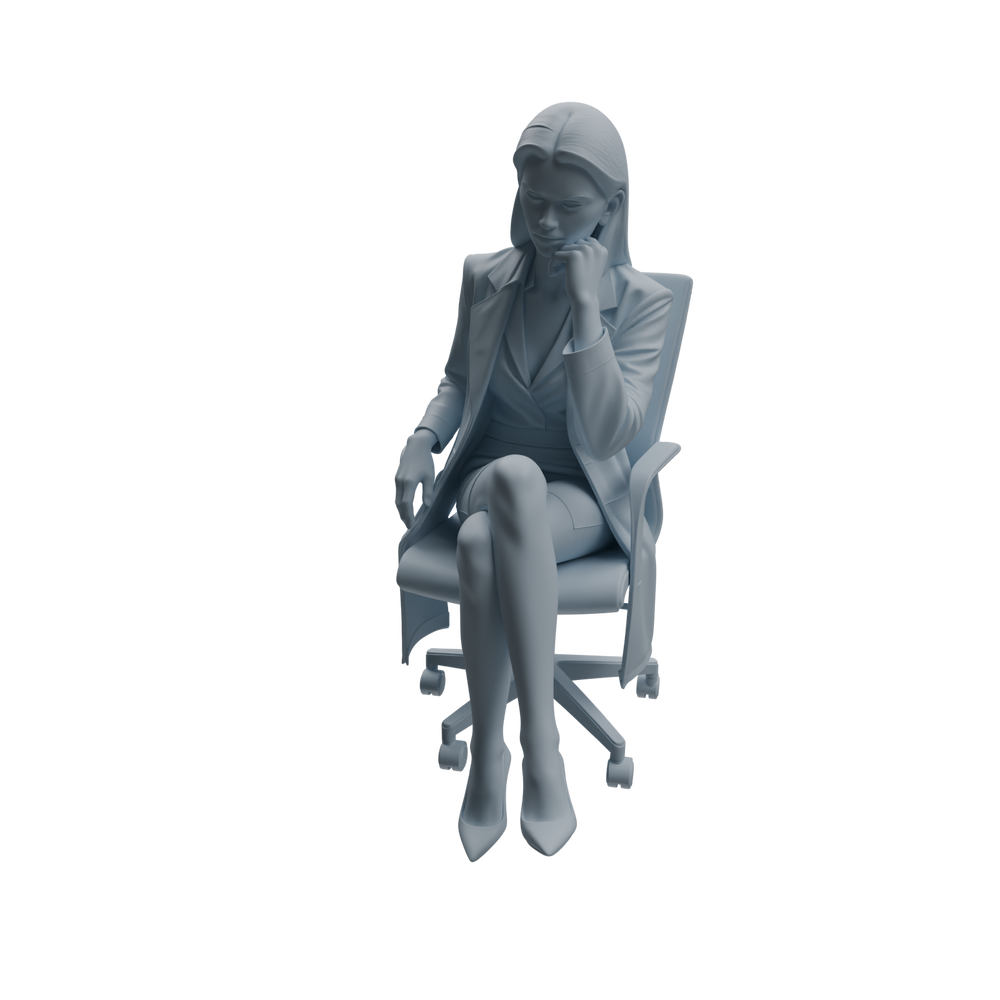 Detail view of MRY-SFW LYTR1002 Female Doctor with Medical Records Character Modern Model 4 pcs Model