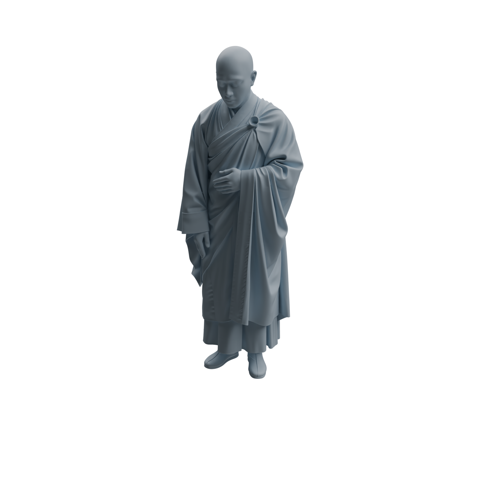 Detail view of MRY-SFW LYTR1081 Buddha-worshipping Monk Character Modern Model 4 pcs Model