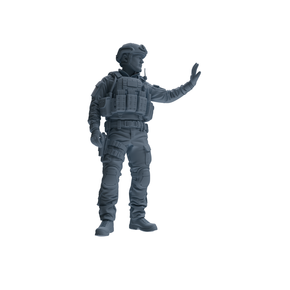 MRY-SFW SSTR183 Miniatures Soldier Model Kit Special Forces Soldier Pose Modern Model 3 pcs — detail view 3