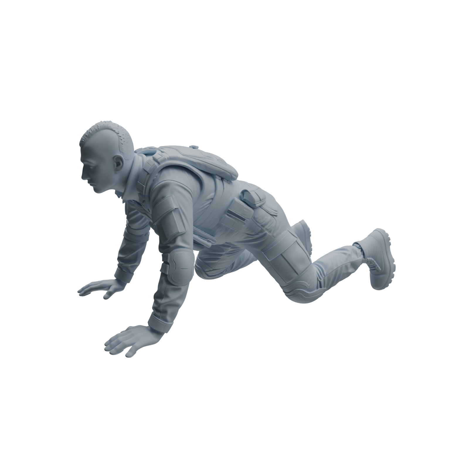 Detail view of MRY-SFW LYTR952 Tactical Gear Man Character Modern Model 4 pcs Model