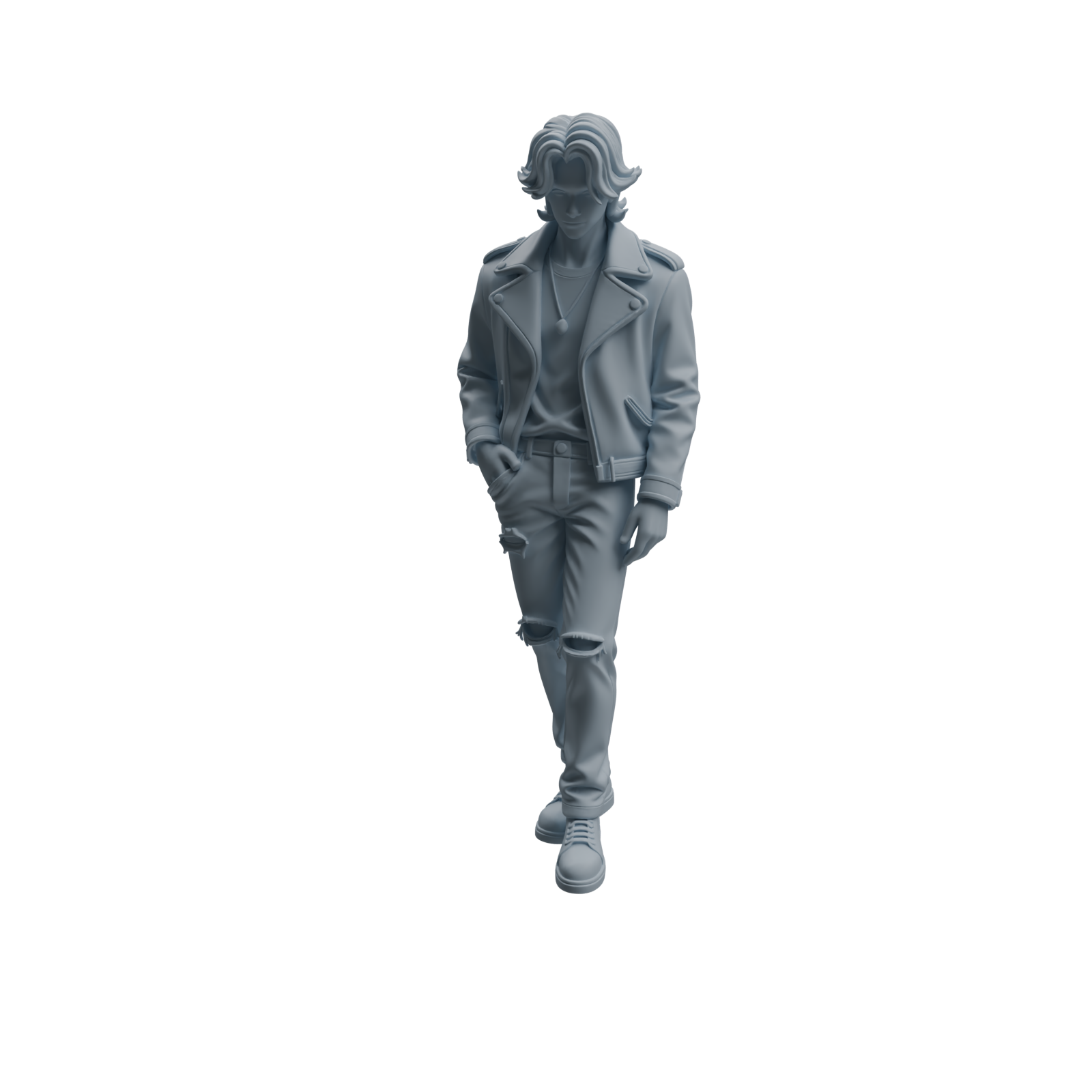 Detail view of MRY-SFW LYTR940 Bar Counter Man Character Modern Model 4 pcs Model