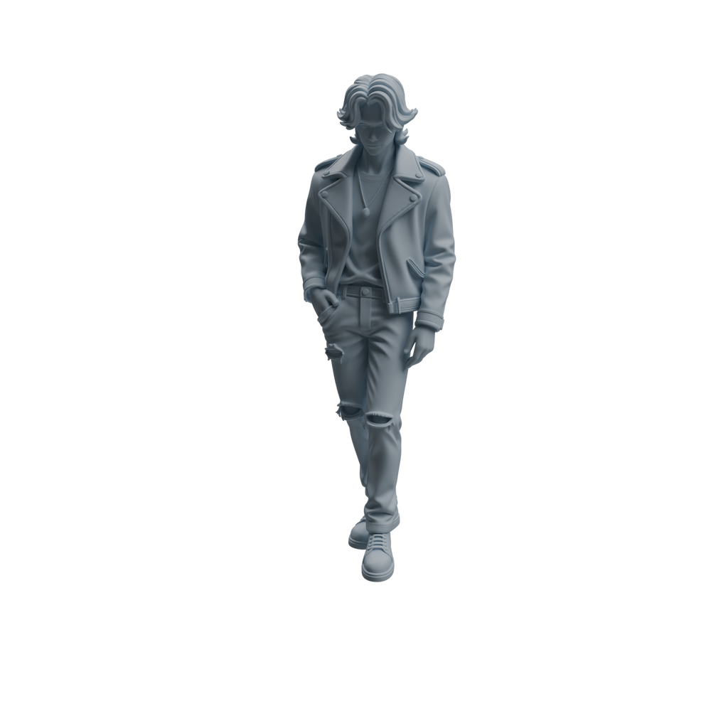 Detail view of MRY-SFW LYTR940 Bar Counter Man Character Modern Model 4 pcs Model