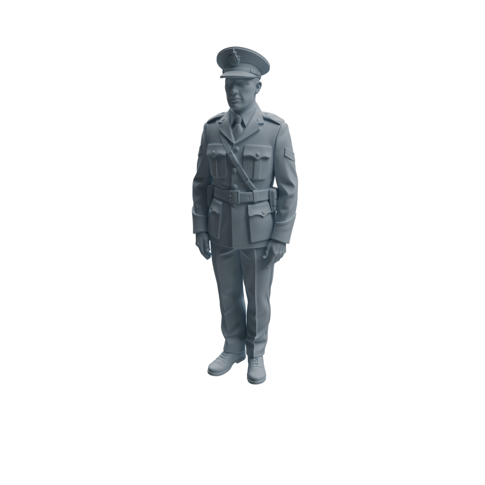 Detail view of MRY-SFW LYTR947 Military Officer Man Character Modern Model 4 pcs Model