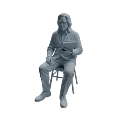 Detail view of MRY-SFW LYTR971 Lesson-Preparing Teacher Character Modern Model 4 pcs Model