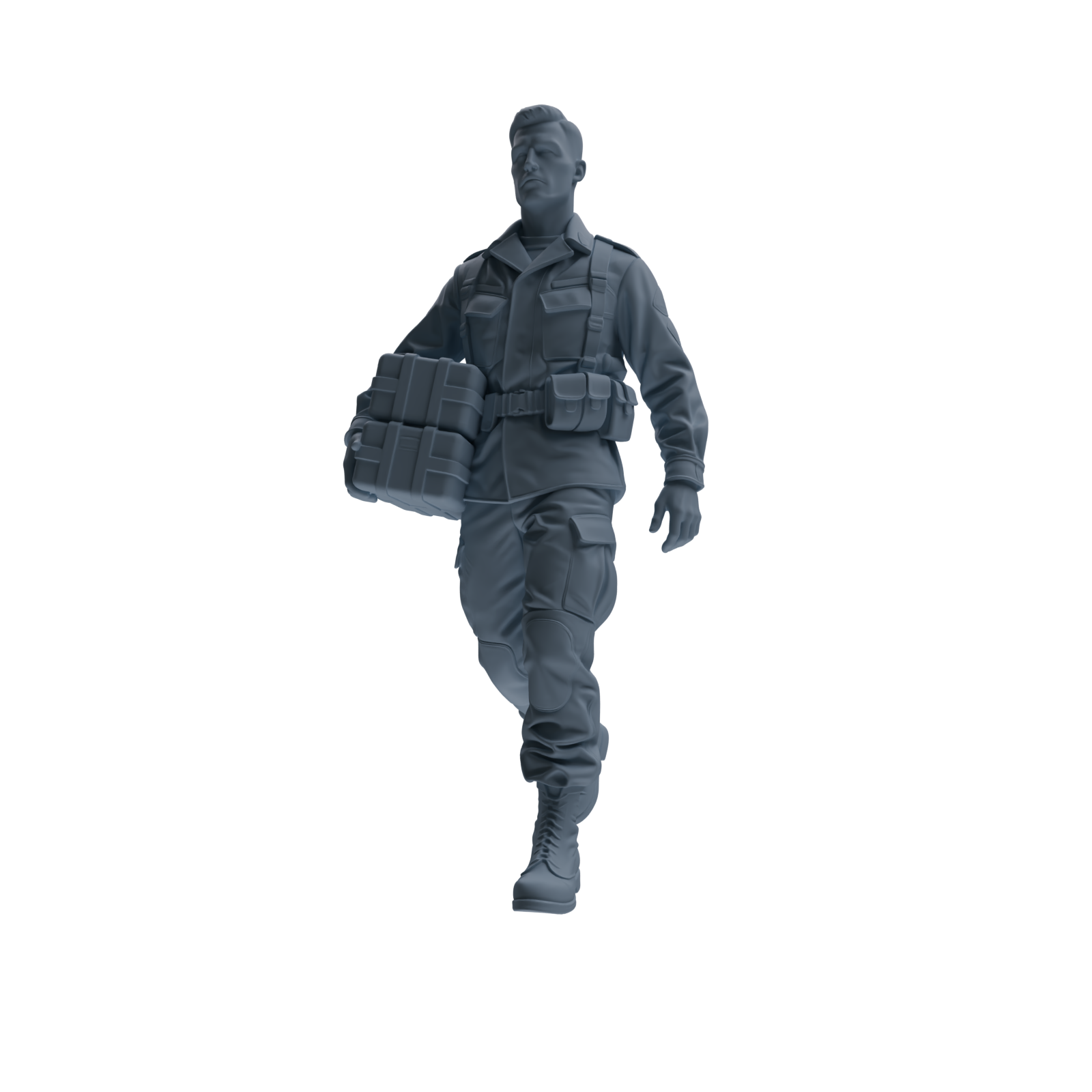 MRY-SFW SSTR179 Miniatures Soldier Model Kit Logistics Soldier Pose Modern Model 3 pcs