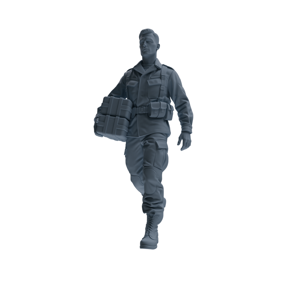 MRY-SFW SSTR179 Miniatures Soldier Model Kit Logistics Soldier Pose Modern Model 3 pcs